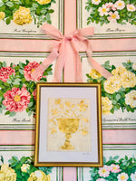 Load image into Gallery viewer, Gold Leaf Botanical on Linen by Laura Rice
