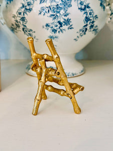 Fabulous & Rare Faux Bamboo Gilded Easel