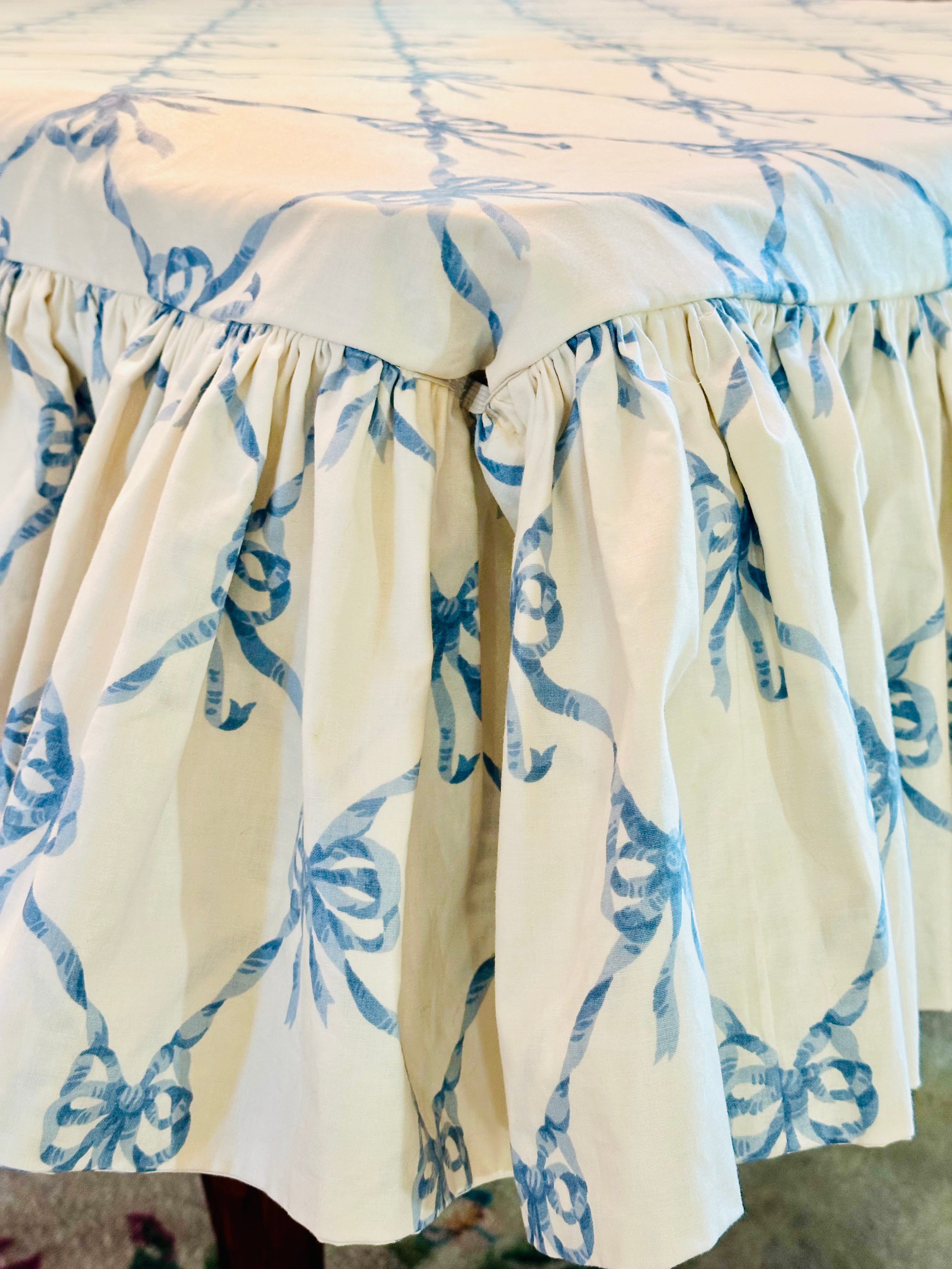 Bespoke Waverly for Schumacher Bows Jolie Tablecloth