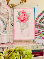 Load image into Gallery viewer, Camellia Watercolor &amp; Pencil by Kate Miller
