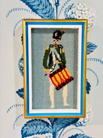 Load image into Gallery viewer, Vintage Needlepoint French Solider Purchased in Athens, 1973

