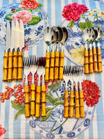 Load image into Gallery viewer, Effortlessly Chic Faux Bamboo &amp; Stainless Steel Cutlery
