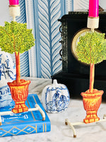 Load image into Gallery viewer, Magnificent Toleware Potted Topiary Candle Holder
