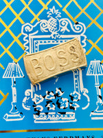 Load image into Gallery viewer, Vintage Brass BOSS Paperweight
