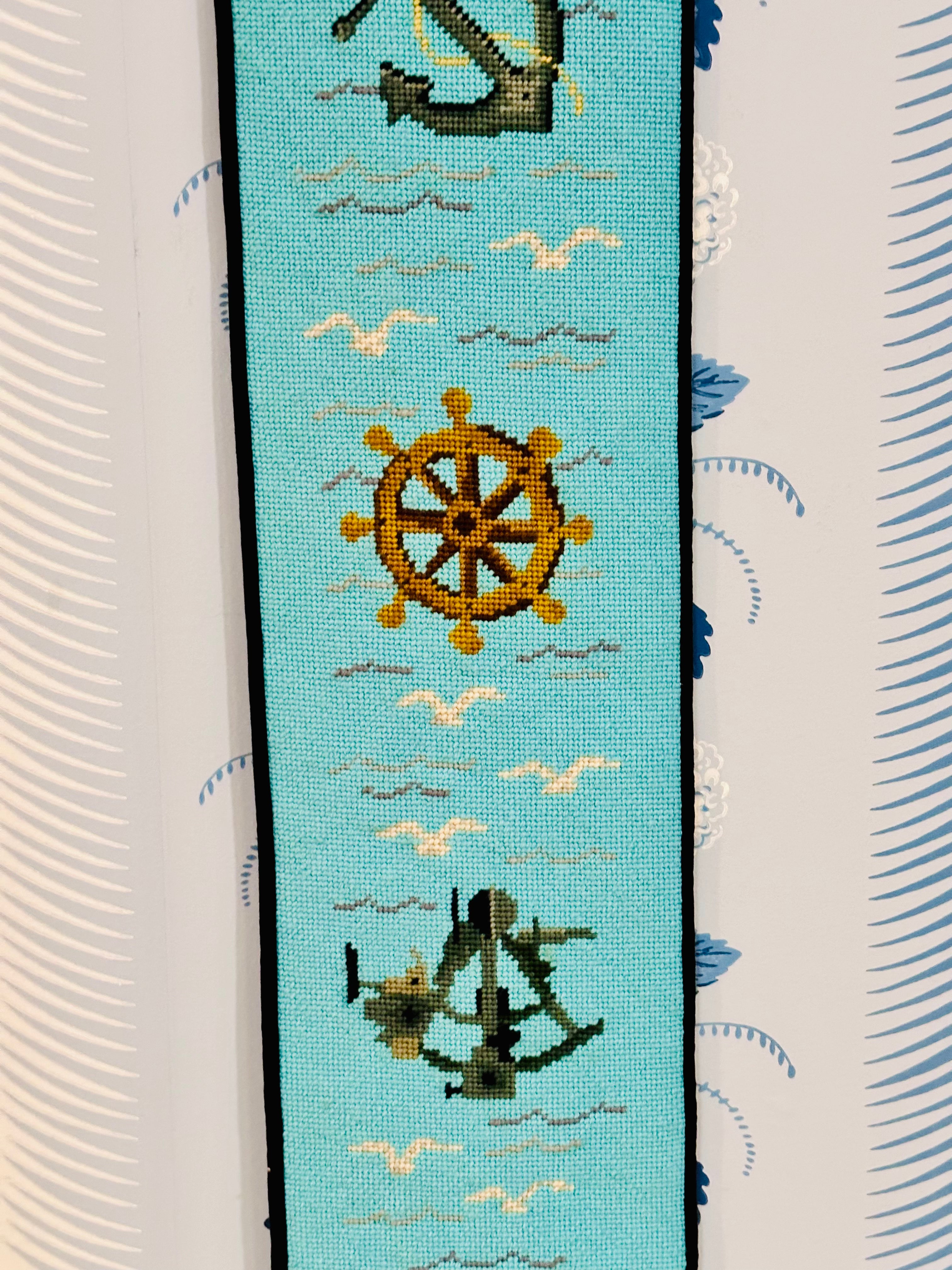 Nautical Needlepoint Bell Pull