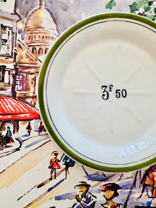 Vintage Green French Franc Tip Plate