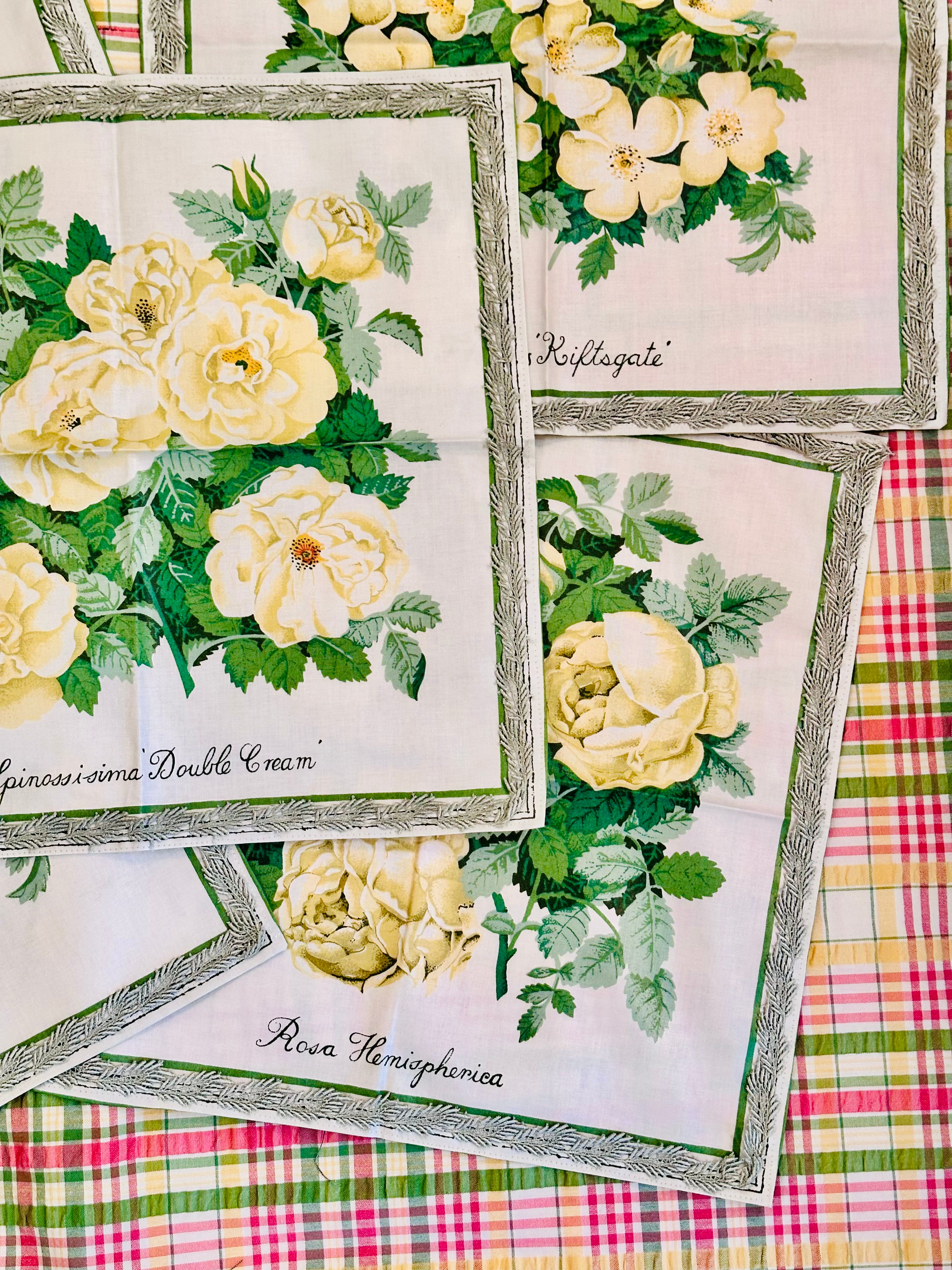 Set of 5 Custom Vintage Waverly Chintz Napkins