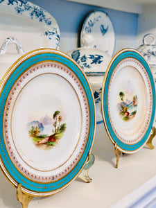 Pair of ExquisiteAntique Dessert Plates