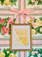 Load image into Gallery viewer, Gold Leaf Botanical on Linen by Laura Rice
