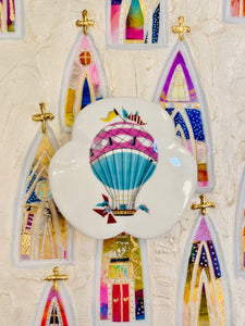 Large Limoges French Hot Air Balloon Trinket Box