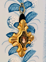 Load image into Gallery viewer, Vintage  Cross with Decoupaged Portrait
