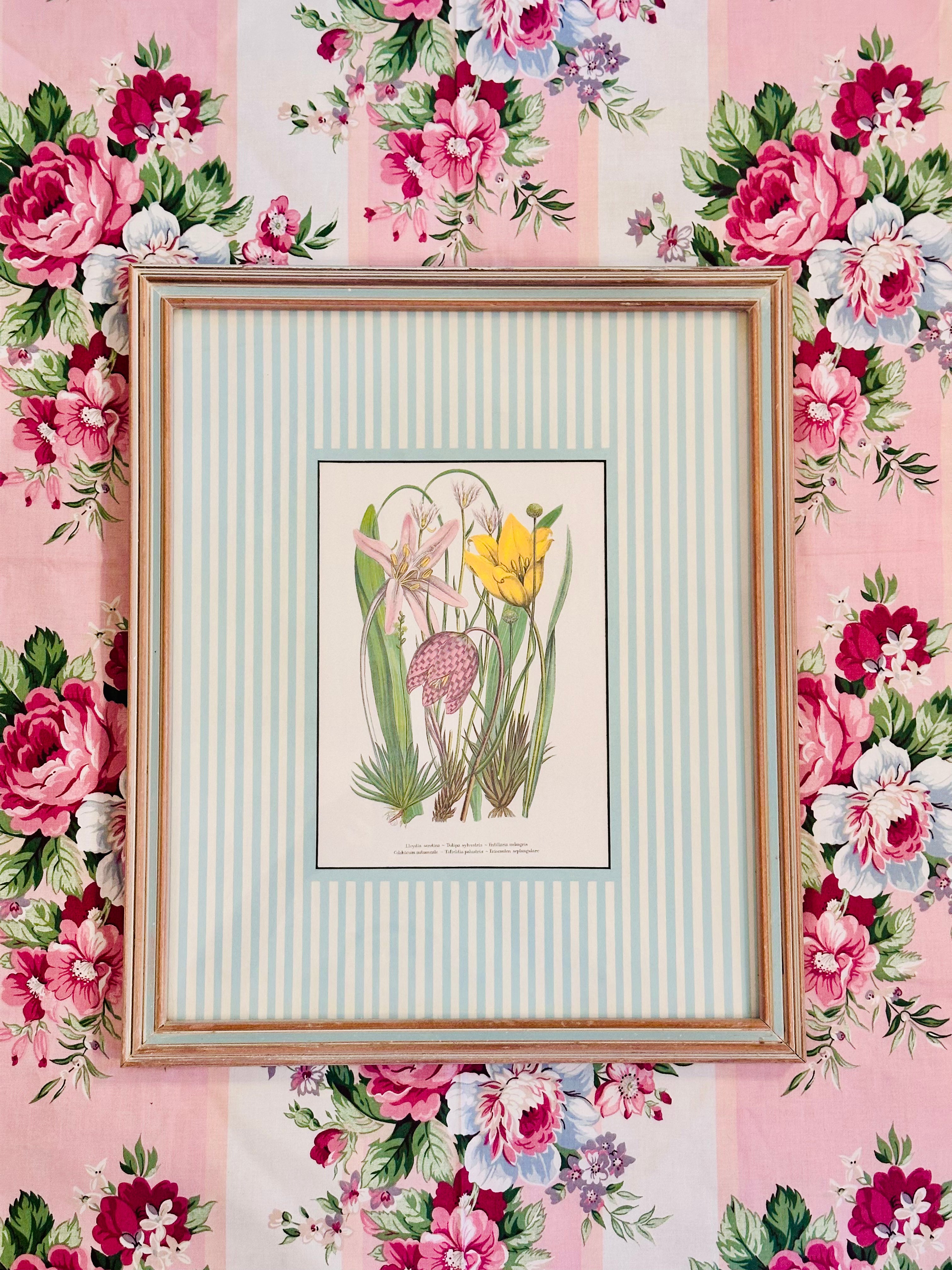 Magnificent Vintage Framed Botanical