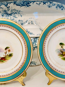 Pair of ExquisiteAntique Dessert Plates