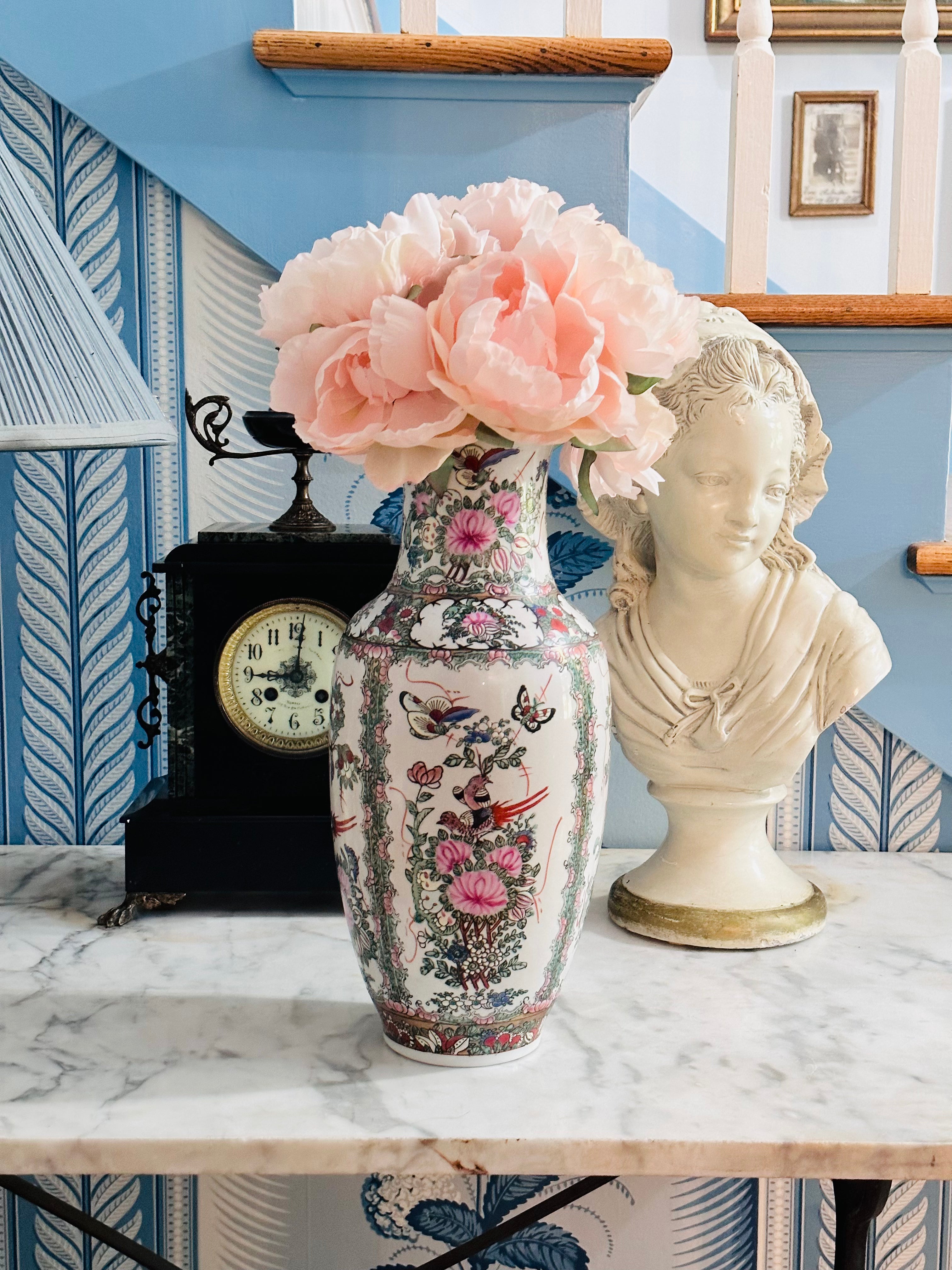 Elegant 15 inch Rose Medallion Vase