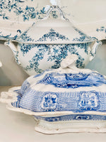 Load image into Gallery viewer, Antique (1829-1861) Bologna Adam’s &amp; Son’s Transferware Covered Dish
