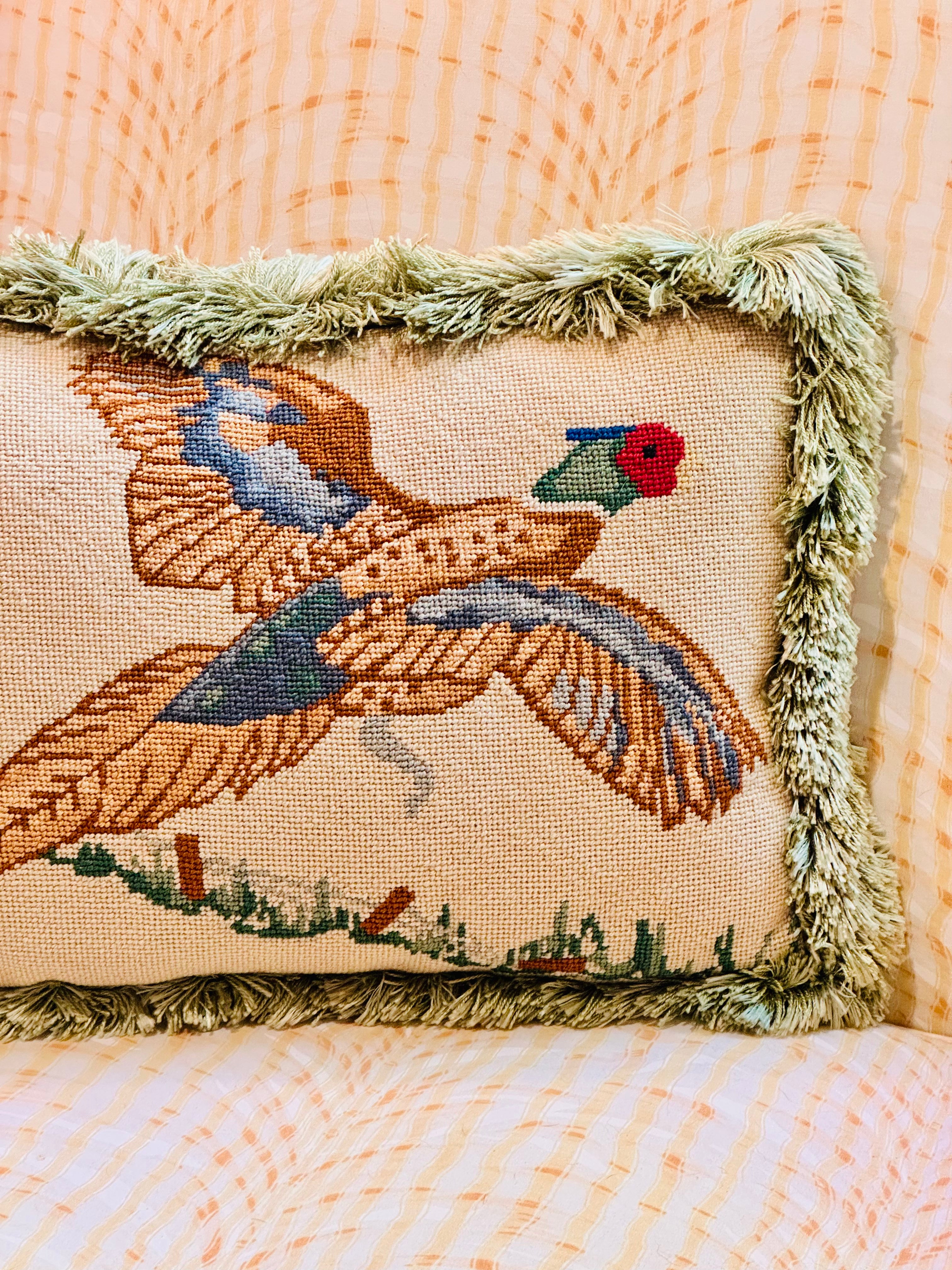 Breathtaking Pheasant Needlepoint