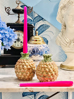 Load image into Gallery viewer, Italian Ceramic Pineapple Candleholders 🍍
