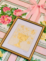 Load image into Gallery viewer, Gold Leaf Botanical on Linen by Laura Rice
