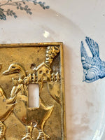 Load image into Gallery viewer, Vintage Brass Goose Switch Plate
