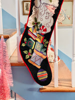 Load image into Gallery viewer, Gigantic Vintage Needlepoint Santa Stocking
