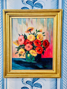 Breathtaking Vintage Oil Floral