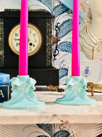 Load image into Gallery viewer, Fantastic Tiffany Blue Candle Holders
