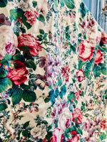 Load image into Gallery viewer, 86 inch Round Custom Cabbage Rose Tablecloth
