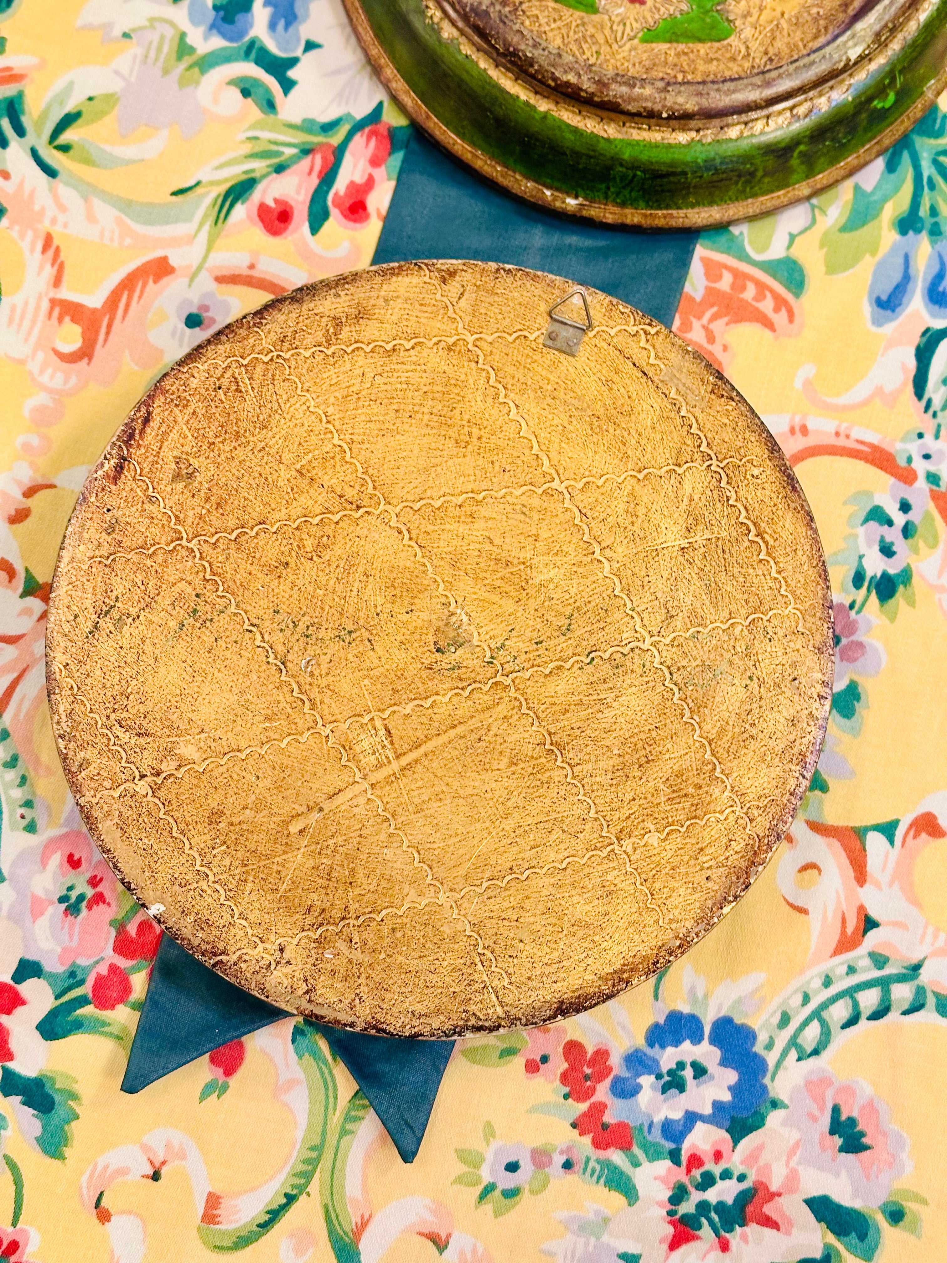 Pair of Very Rare Florentine Round Wall Hangings