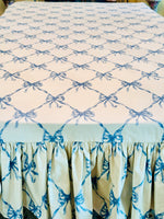 Load image into Gallery viewer, Bespoke Waverly for Schumacher Bows Jolie Tablecloth

