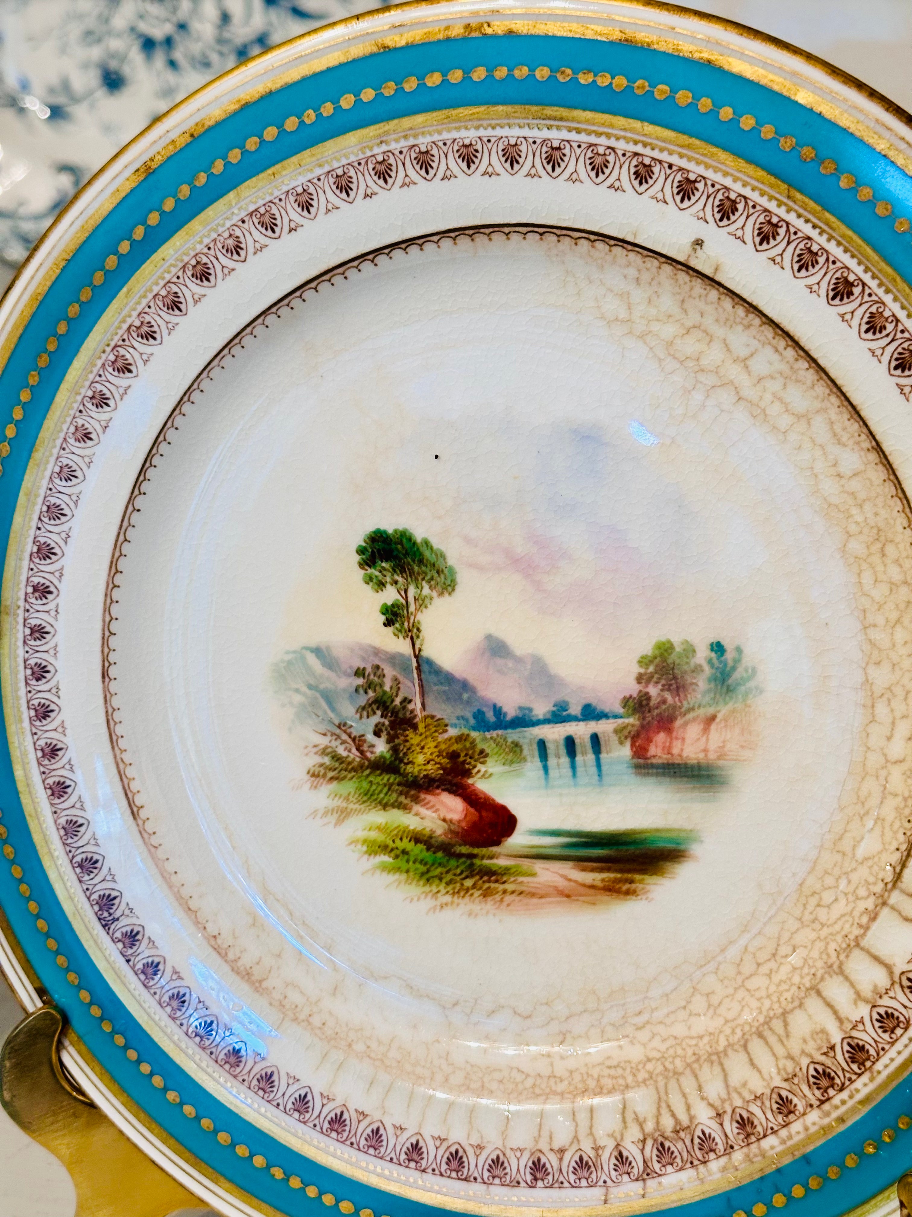 Pair of ExquisiteAntique Dessert Plates