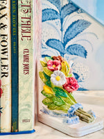 Load image into Gallery viewer, Italian Blue Bow &amp; Floral Bookends
