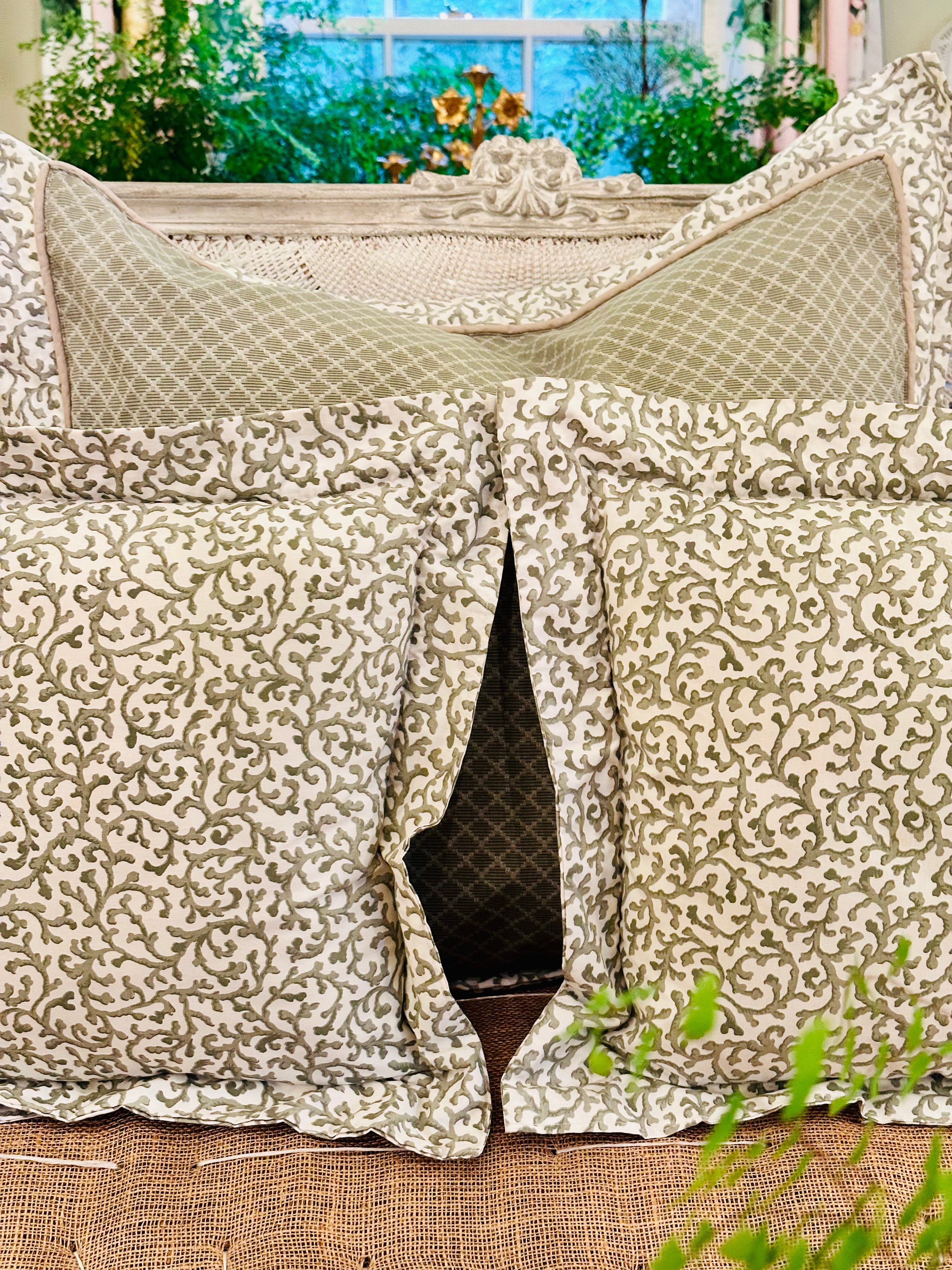 Set of Three Waverly Savoy in Sage Pillows