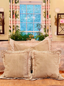 Set of Three Waverly Savoy in Sage Pillows