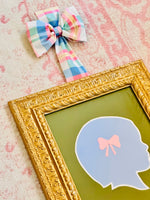 Load image into Gallery viewer, Darling Plaid Willow &amp; Pearls Single Ribbon Bows
