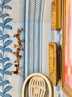 Load image into Gallery viewer, Vintage Gilded Italian Tole Candle Sconce with Crystals
