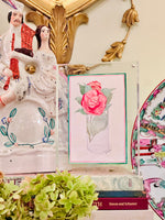 Load image into Gallery viewer, Camellia Watercolor &amp; Pencil by Kate Miller
