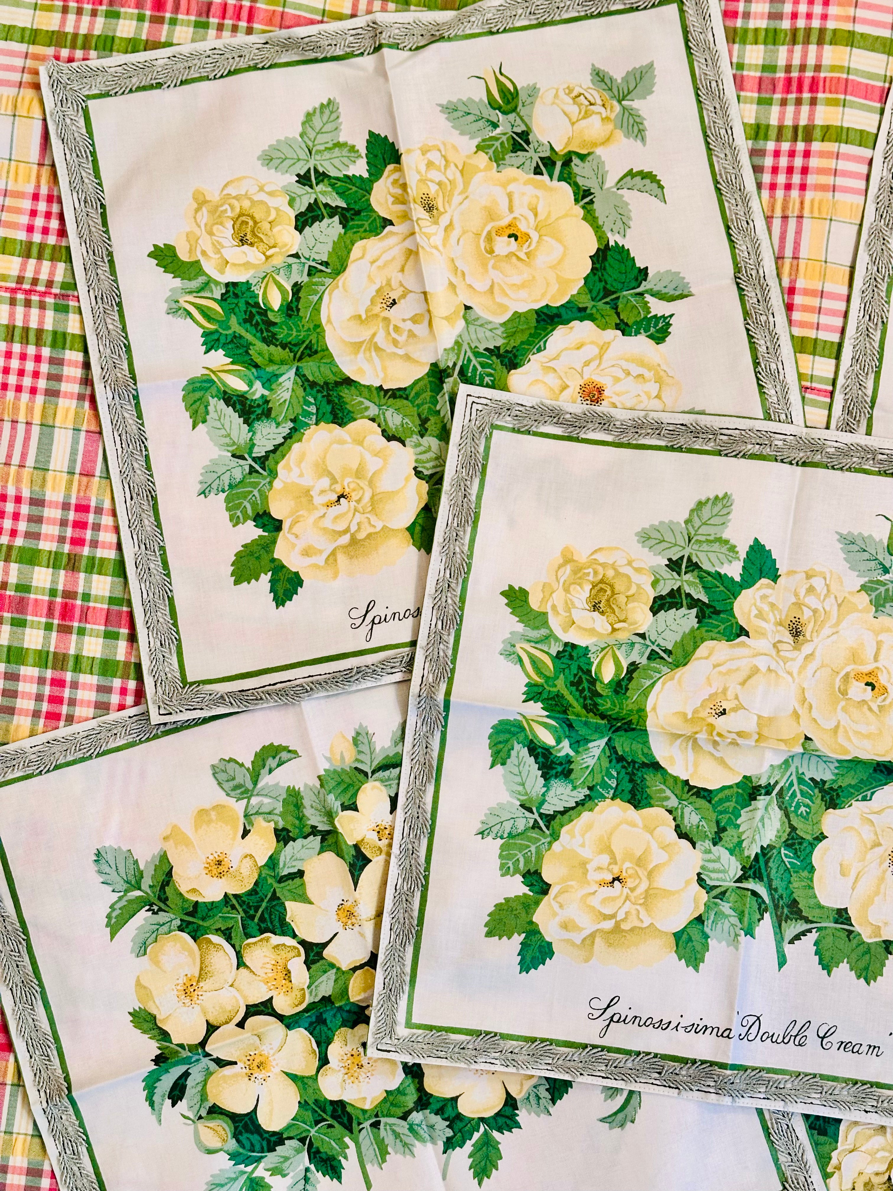 Set of 5 Custom Vintage Waverly Chintz Napkins