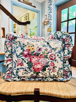 Load image into Gallery viewer, The Most Marvelous Chintz Waverly Pillow Sham with Ruffle!
