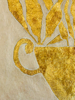Load image into Gallery viewer, Gold Leaf Botanical on Linen by Laura Rice
