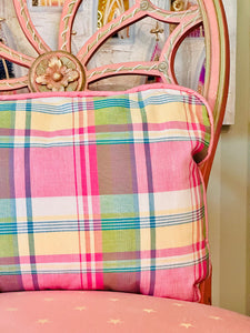 Classic Preppy Plaid Waverly Pillow