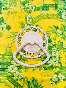 Vintage Faux Rattan Hand Towel Holder