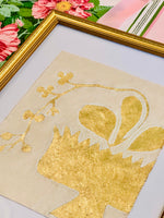 Load image into Gallery viewer, Gold Leaf Botanical on Linen by Laura Rice
