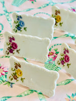 Load image into Gallery viewer, Set of Six Vintage Ceramic Place Cards
