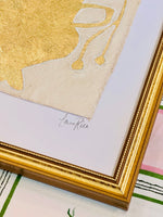 Load image into Gallery viewer, Gold Leaf Botanical on Linen by Laura Rice
