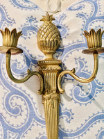 Load image into Gallery viewer, Brass Pineapple &amp; Bow Sconce
