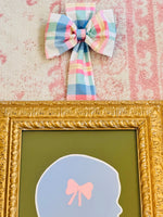 Load image into Gallery viewer, Darling Plaid Willow &amp; Pearls Single Ribbon Bows
