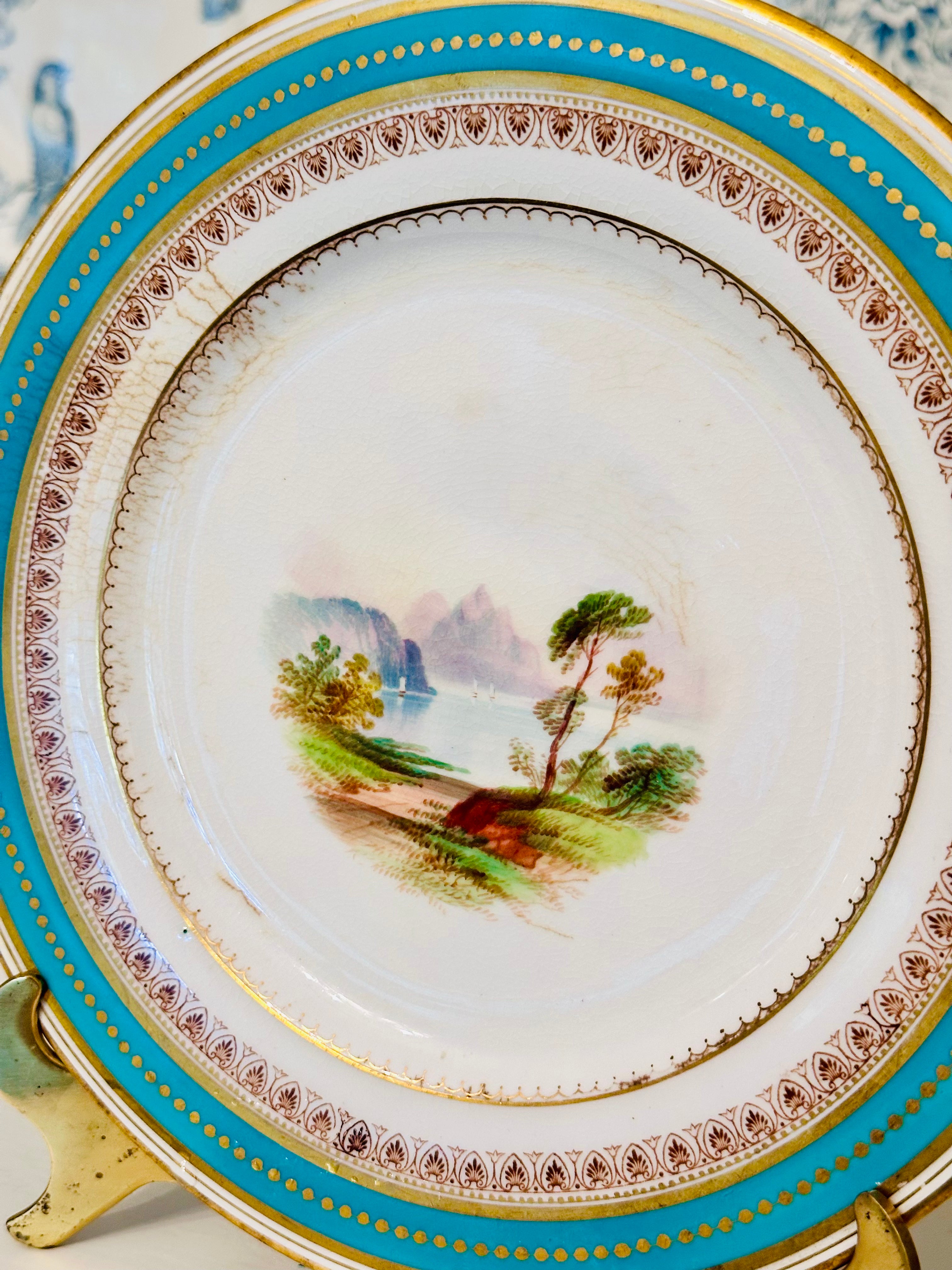Pair of ExquisiteAntique Dessert Plates