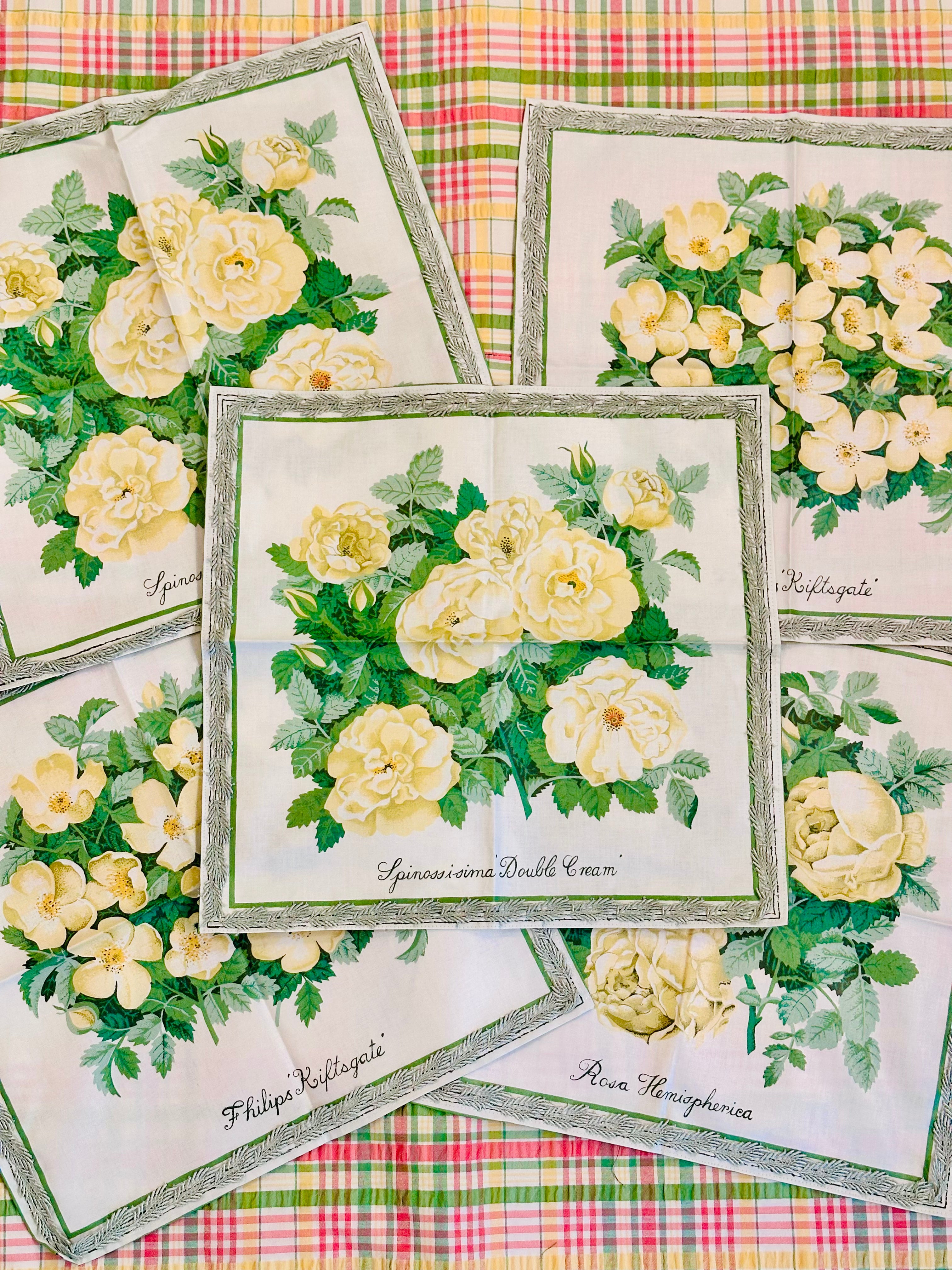 Set of 5 Custom Vintage Waverly Chintz Napkins