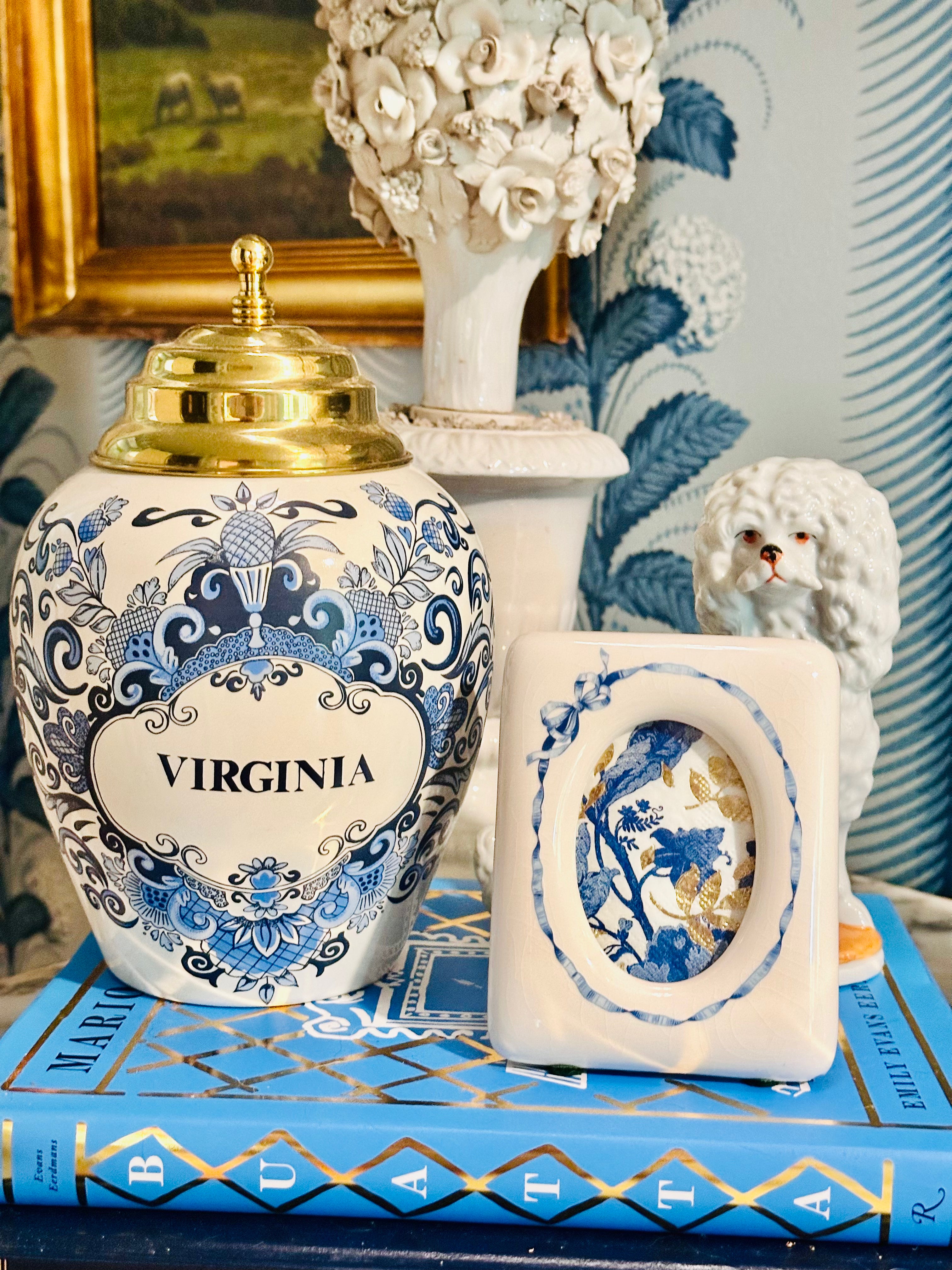 Blue Bow & Ribbon Frame