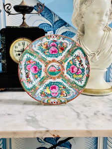 10 Inch Hand Painted Canton Rose  Medallion
